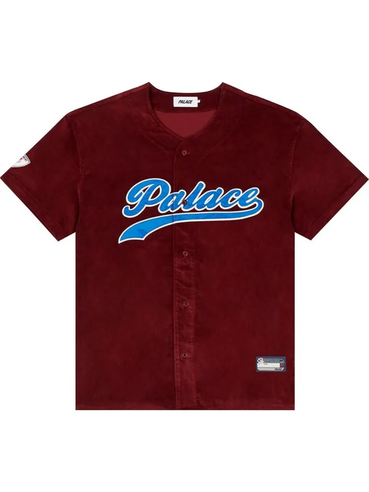 Футболка Palace Cord Baseball Jersey 'Burgundy' — изображение 1 из 2, красный