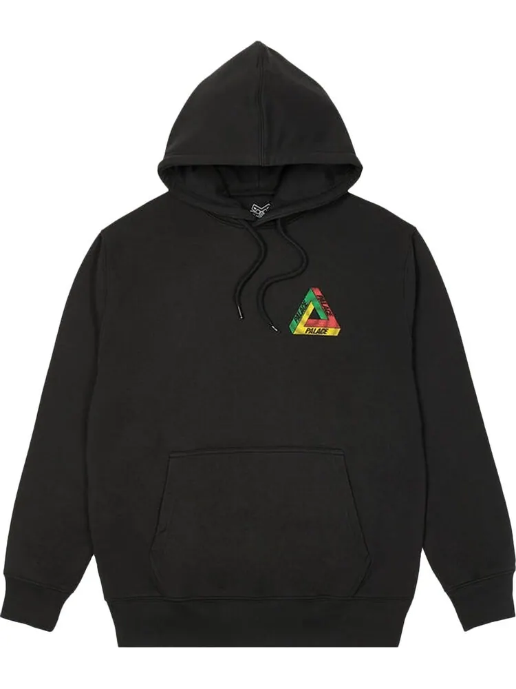 Толстовка Palace Swirl Tri-Ferg Hood 'Black' — изображение 1 из 2, черный