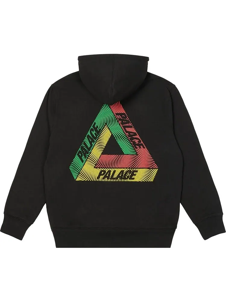Толстовка Palace Swirl Tri-Ferg Hood 'Black' — изображение 2 из 2, черный