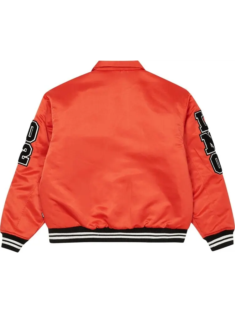 Куртка Palace Satin Varsity Jacket 'Orange' — изображение 2 из 2, оранжевый