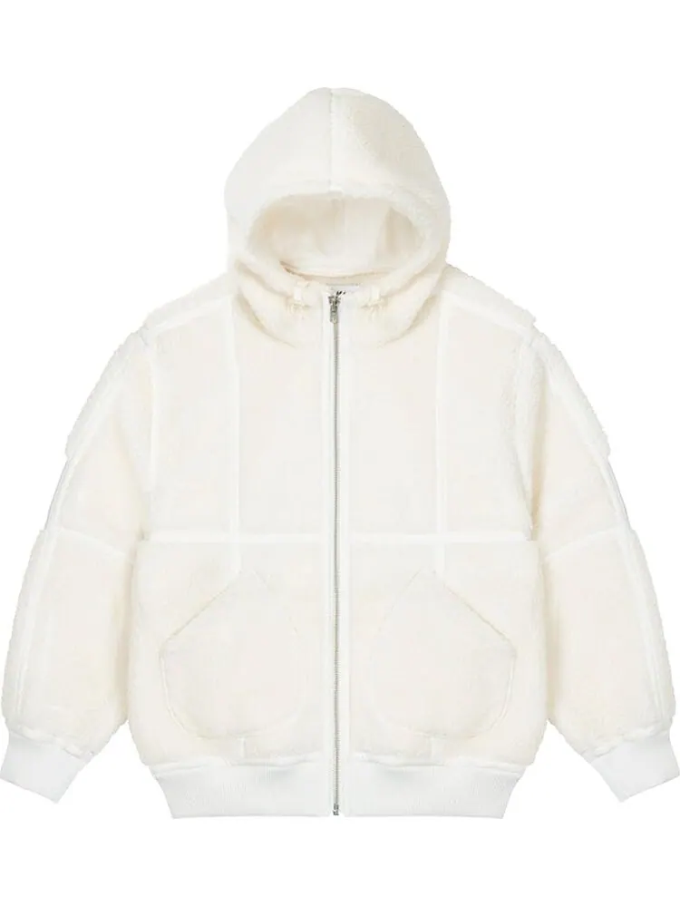 Куртка Palace Sherpa Hooded Jacket 'Off White' — изображение 1 из 2, белый