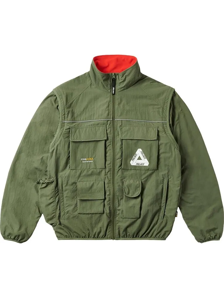 Куртка Palace Cordura RS Zip Off Jacket 'Olive' — изображение 1 из 2, зеленый
