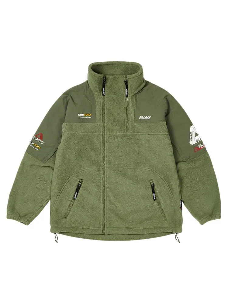 Куртка Palace Polartec Double Zip Funnel — изображение 1 из 2, оливковый