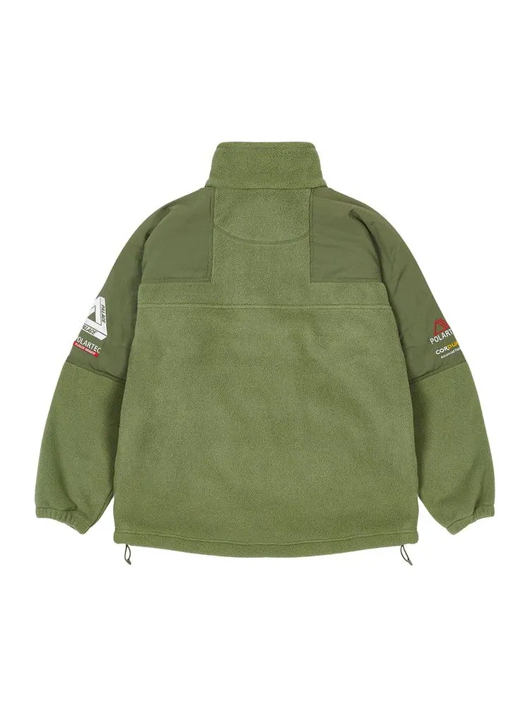 Куртка Palace Polartec Double Zip Funnel — изображение 2 из 2, оливковый