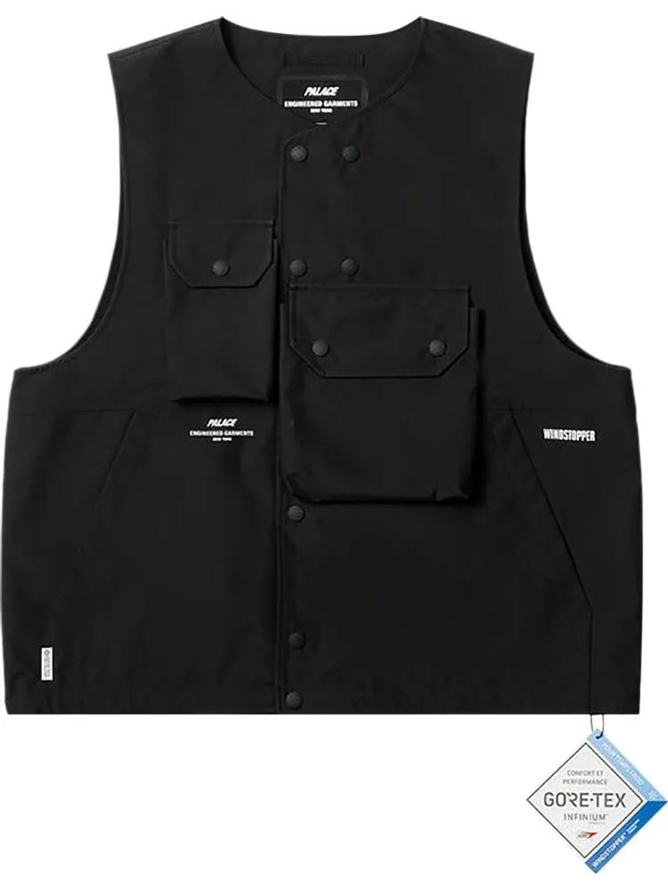 Жилет Palace x Engineered Garments GORE-TEX Infinium Cover Vest 'Black' — изображение 1 из 2, черный