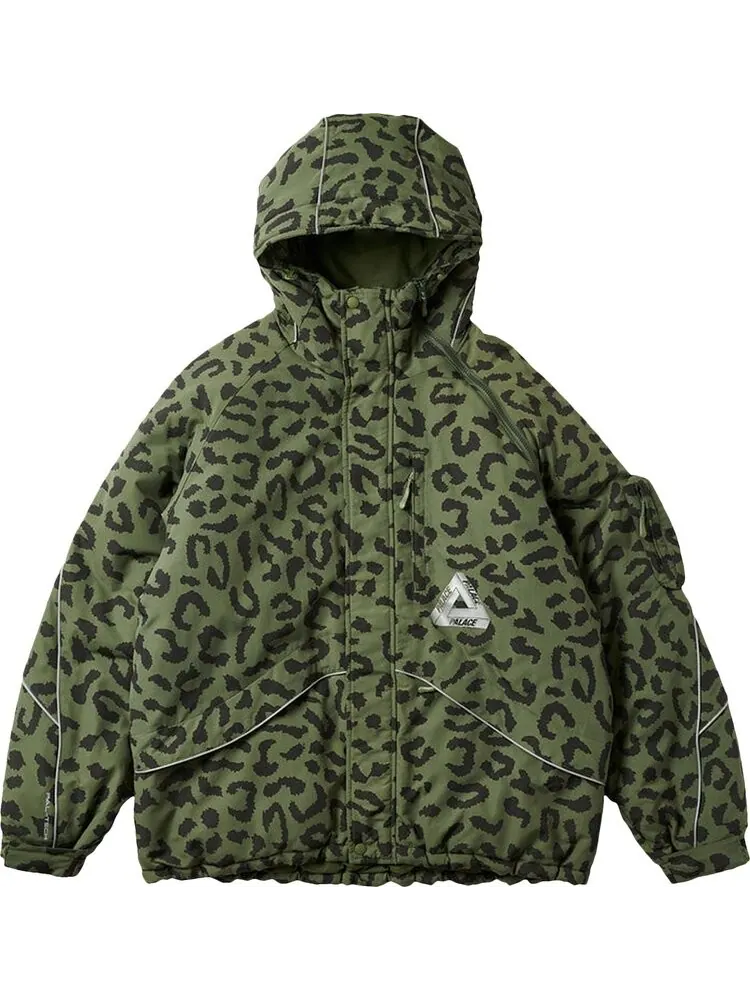 Куртка Palace M-Tech Hooded Jacket 'Olive Cheetah' — изображение 1 из 2, зеленый