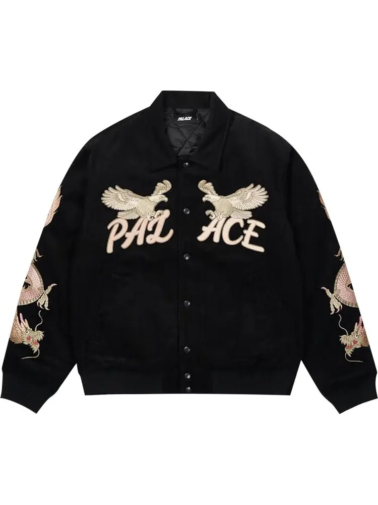 Куртка Palace Double Dragon Tour Jacket 'Black' — изображение 1 из 2, черный
