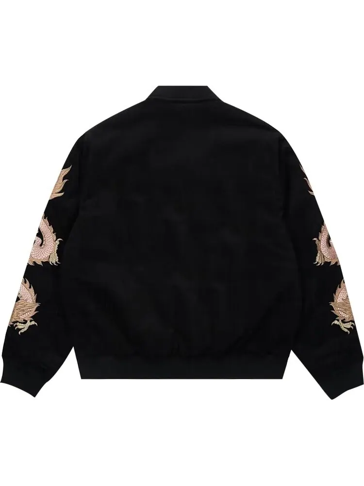 Куртка Palace Double Dragon Tour Jacket 'Black' — изображение 2 из 2, черный
