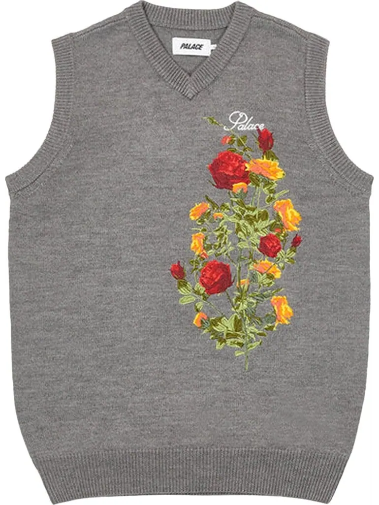 Жилет Palace Rose Knit Vest 'Grey' — изображение 1 из 2, серый