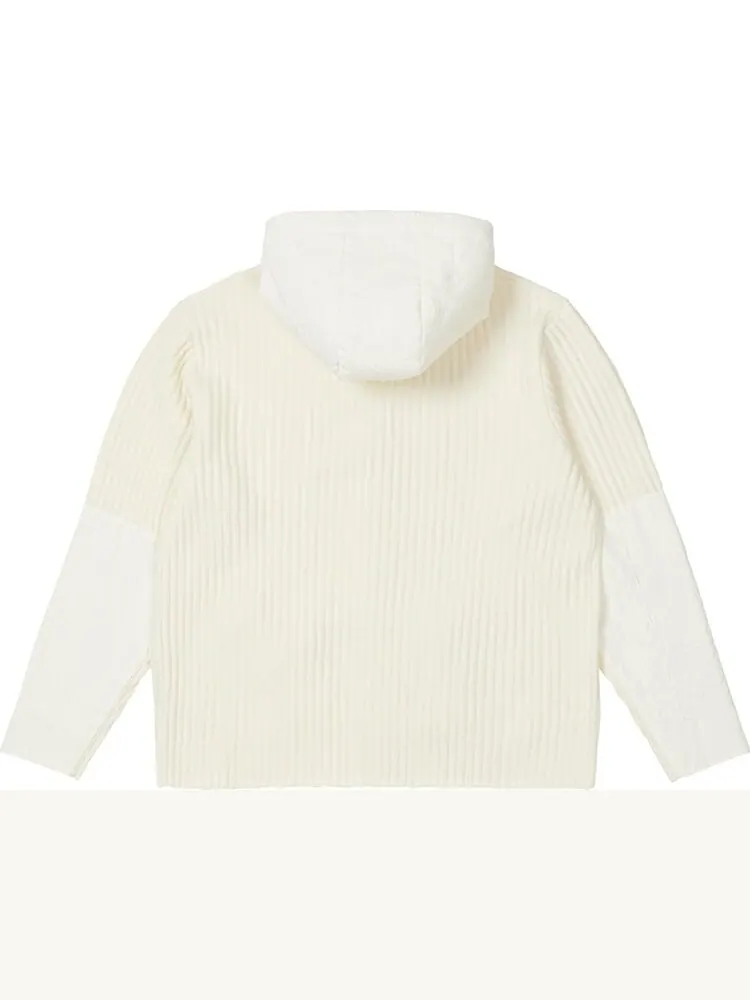 Джемпер Palace Marine Zip Hood Knit 'Bone' — изображение 2 из 2, белый