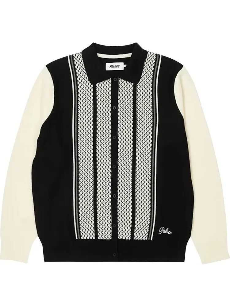 Поло Palace London Knitted Polo 'Black' — изображение 1 из 2, черный