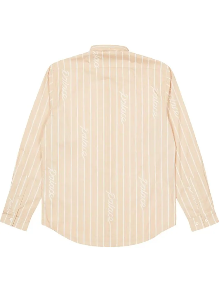Рубашка Palace Hand Stripe Shirt 'Tan' — изображение 2 из 2, загар