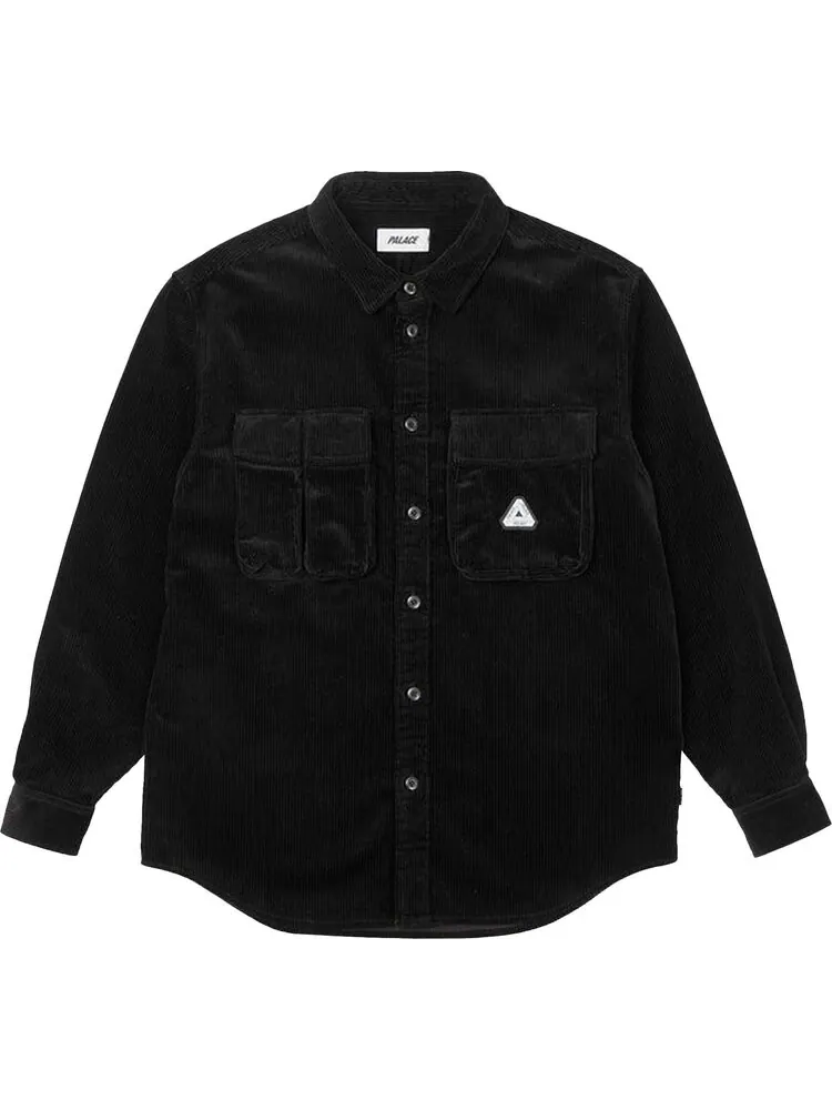 Рубашка Palace Cargo Cord Shirt 'Black' — изображение 1 из 2, черный