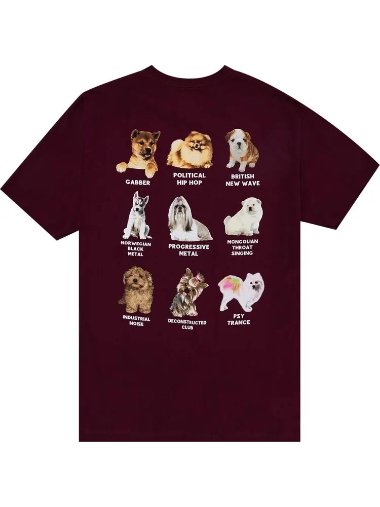 Футболка Pleasures Puppies T-Shirt 'Burgundy' — изображение 2 из 2, красный