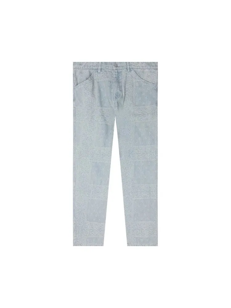 Брюки Pleasures Merit Denim Work Pant — изображение 1 из 2, светлый синий
