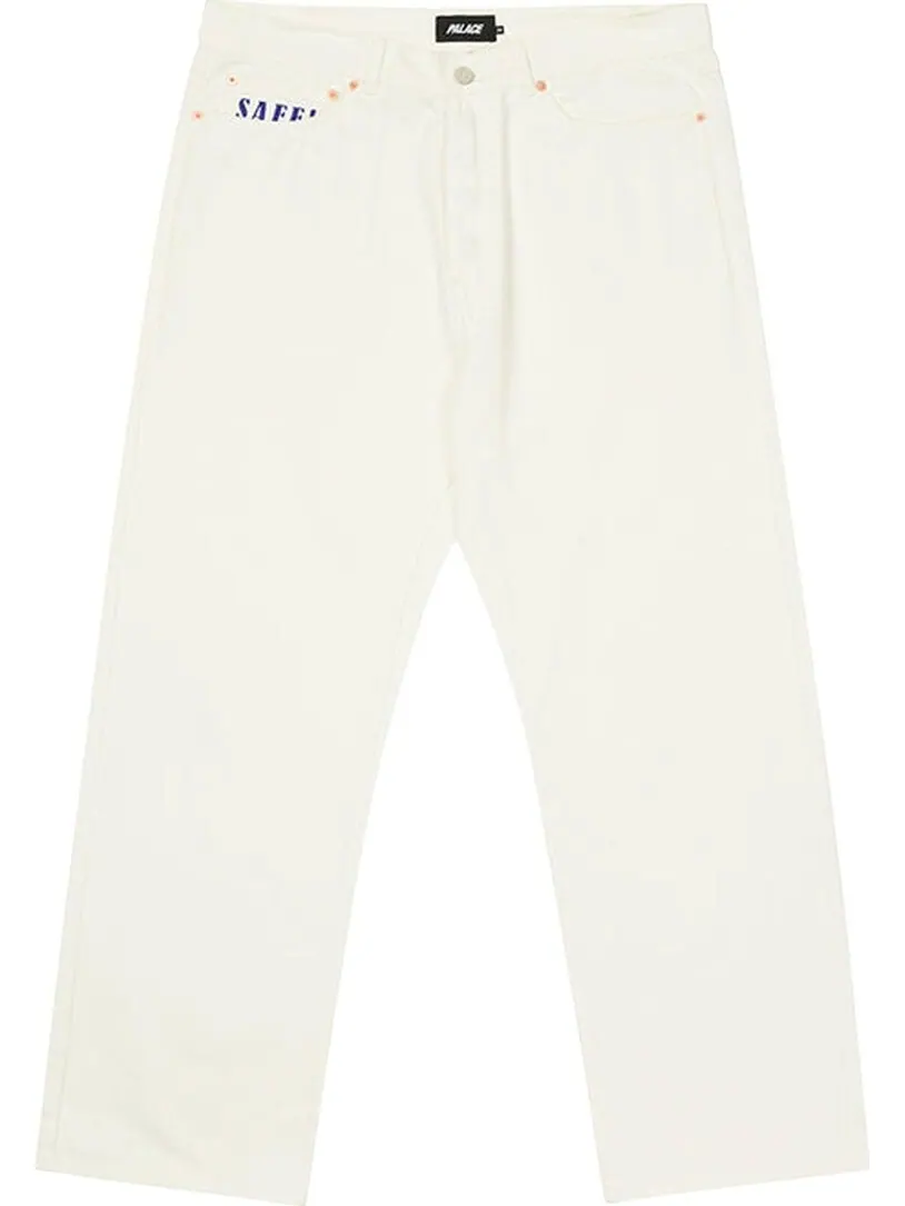Джинсы Palace Baggies Jeans 'White' — изображение 1 из 2, белый