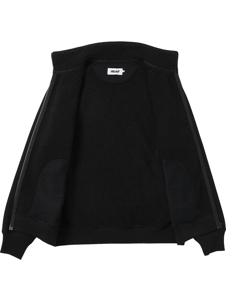 Толстовка Palace Fleece Bonded Full Zip 'Black' — изображение 3 из 3, черный