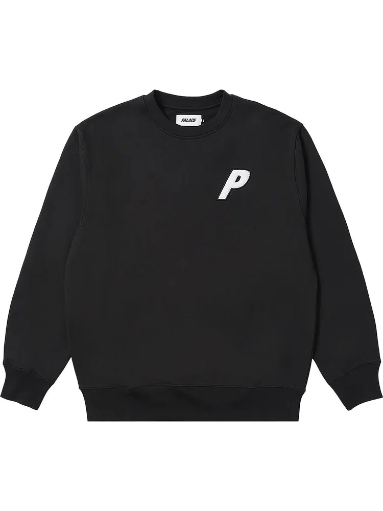 Толстовка Palace Fleece Tri-Ferg Crew 'Black' — изображение 1 из 2, черный