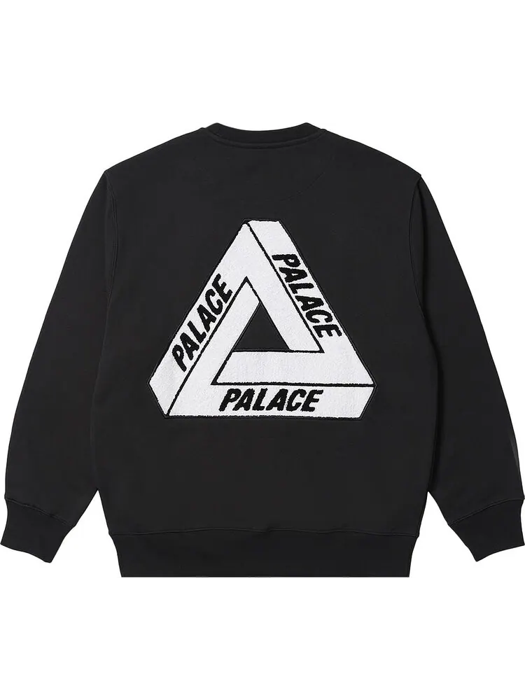 Толстовка Palace Fleece Tri-Ferg Crew 'Black' — изображение 2 из 2, черный