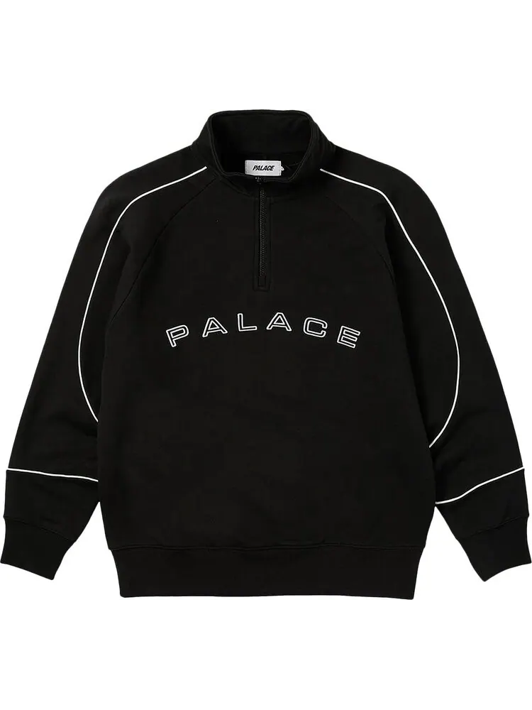 Толстовка Palace Sport Piped 1/4 Zip 'Black' — изображение 1 из 2, черный