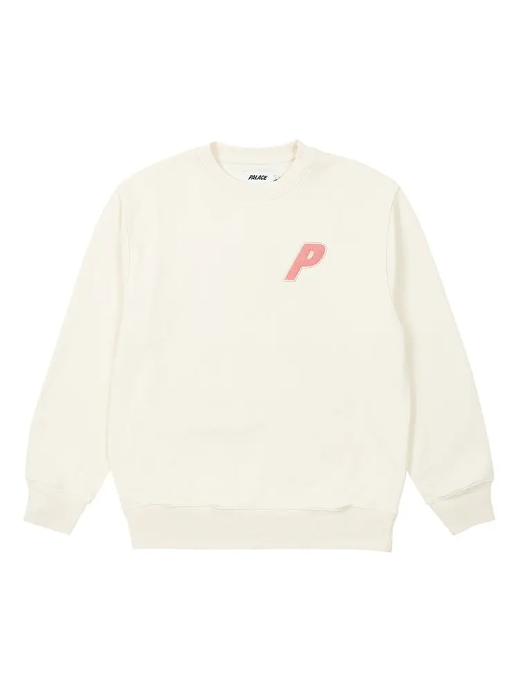 Толстовка Palace Fleece Tri-Ferg Crew 'Soft White' — изображение 1 из 2, белый