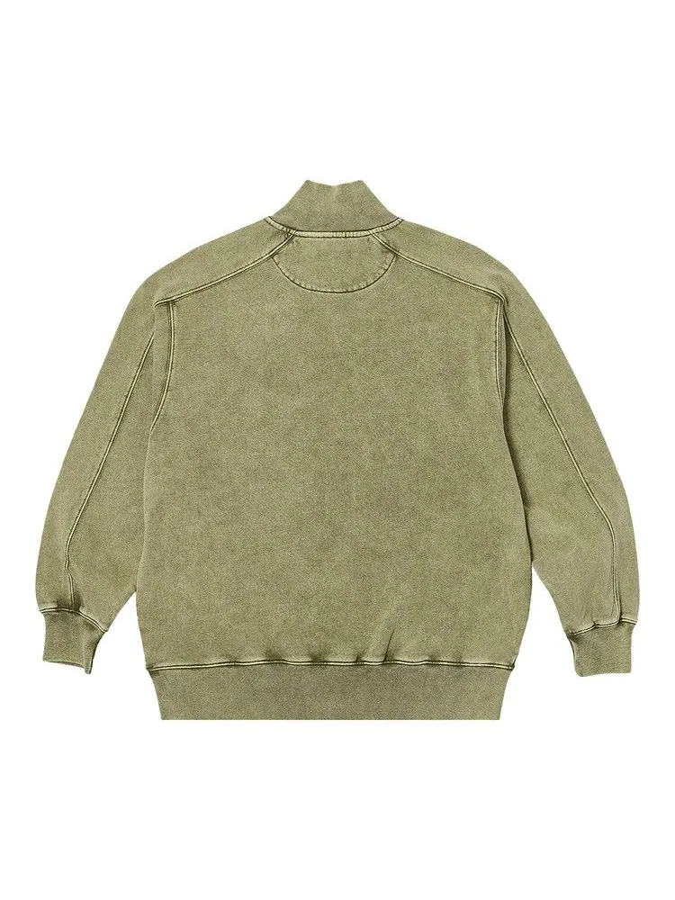 Толстовка Palace Washed Terry 1/2 Zip Funnel — изображение 2 из 2, глубокий зеленый