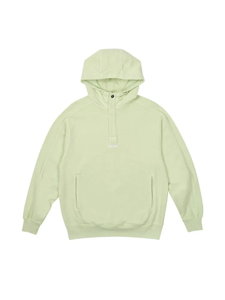Толстовка Palace Washed Terry 1/4 Placket Hood, Mojito — изображение 1 из 2, зеленый