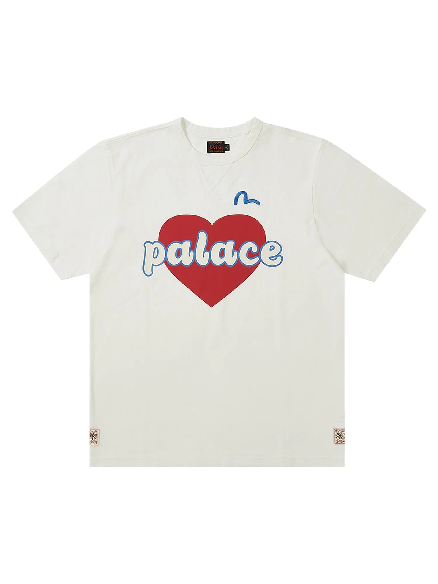 Футболка Palace x Evisu Heart Белая — изображение 1 из 2