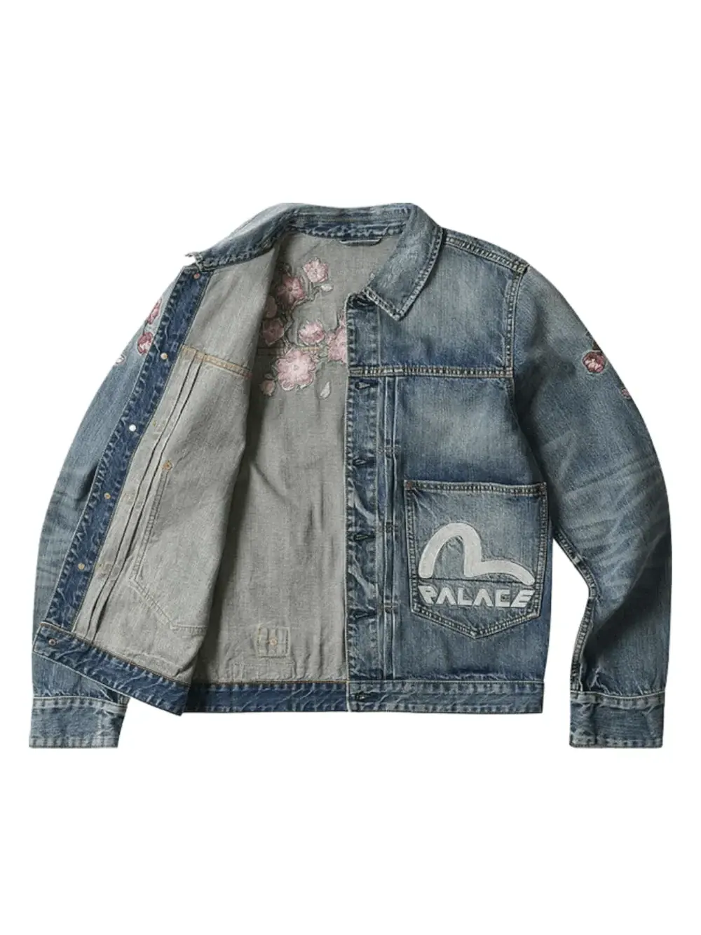 Джинсовая куртка Palace x Evisu Type One Denim — изображение 2 из 3, синий
