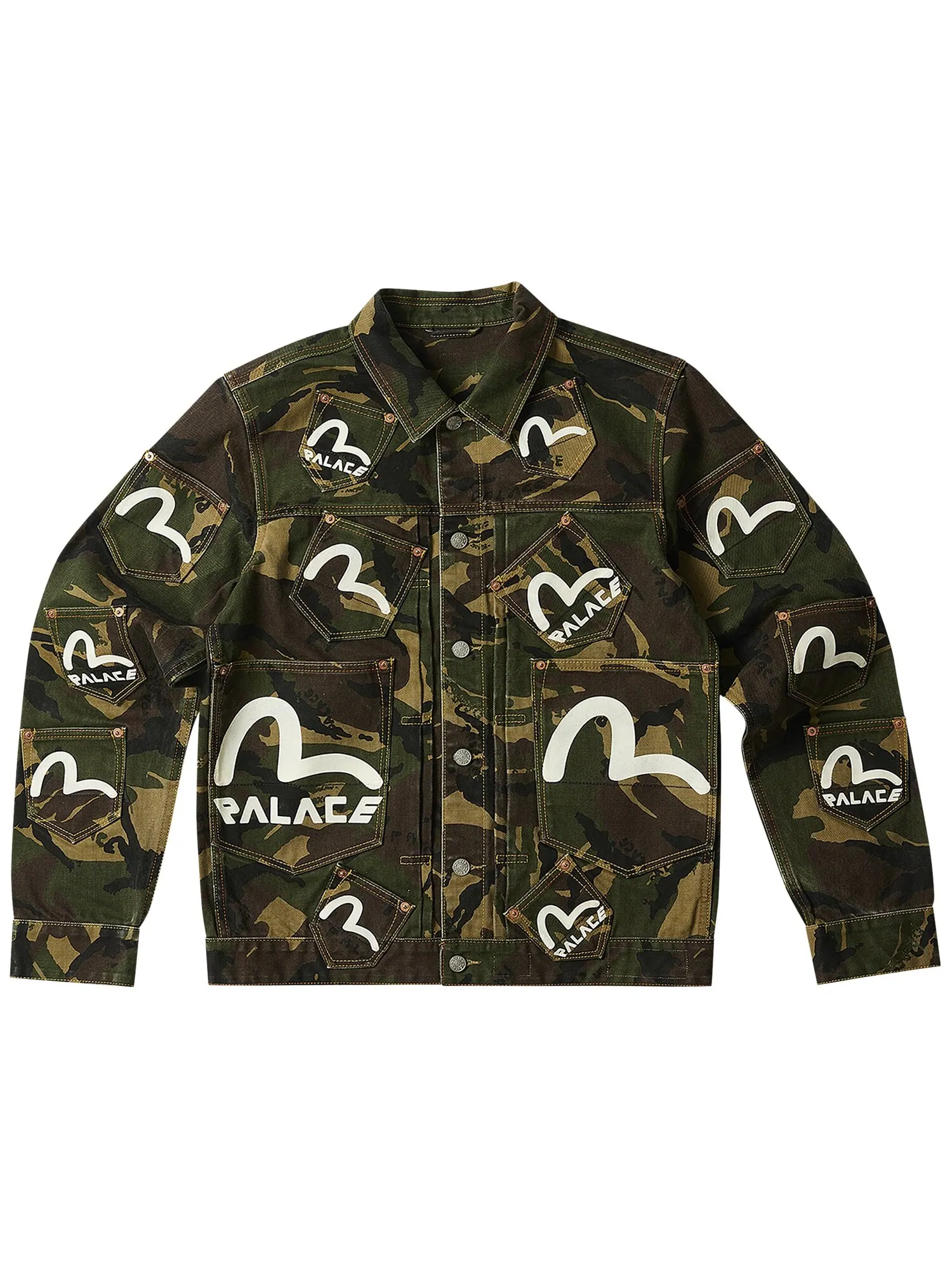 Джинсовая куртка Palace x Evisu Type One — изображение 1 из 3, мульти