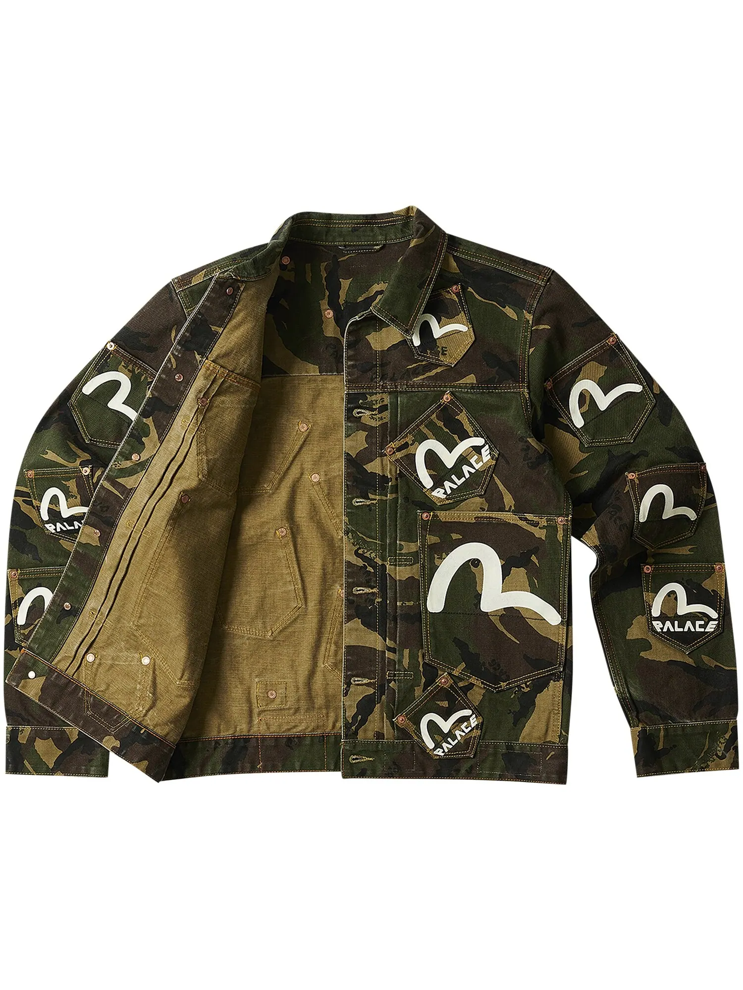 Джинсовая куртка Palace x Evisu Type One — изображение 2 из 3, мульти