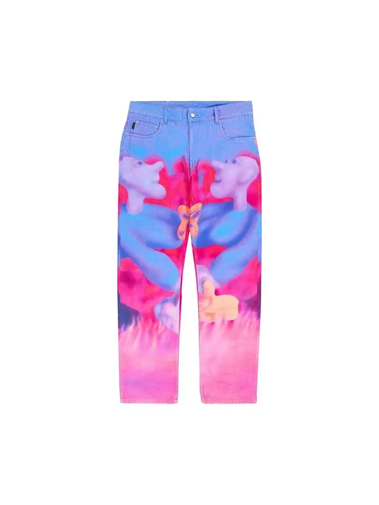Брюки Pleasures Interaction 5-Pocket Pants Pink — изображение 1 из 2, розовый