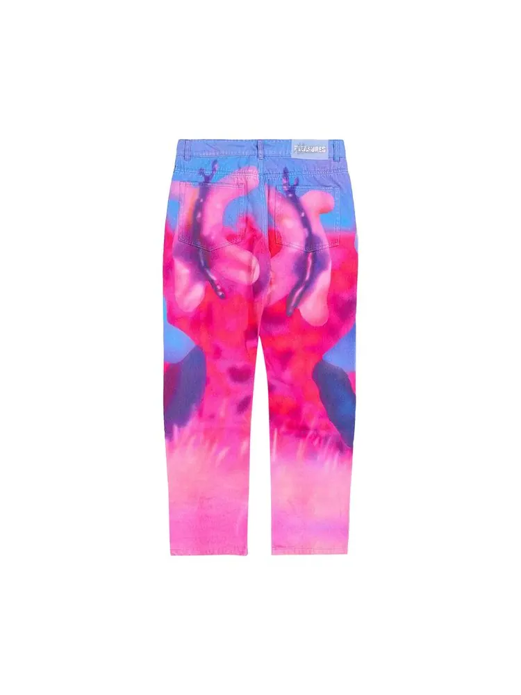 Брюки Pleasures Interaction 5-Pocket Pants Pink — изображение 2 из 2, розовый