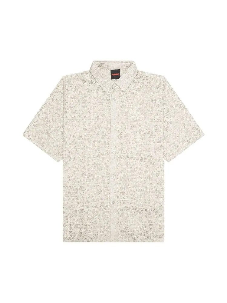 Топ Pleasures Lacy Button Down — изображение 1 из 2, бежевый
