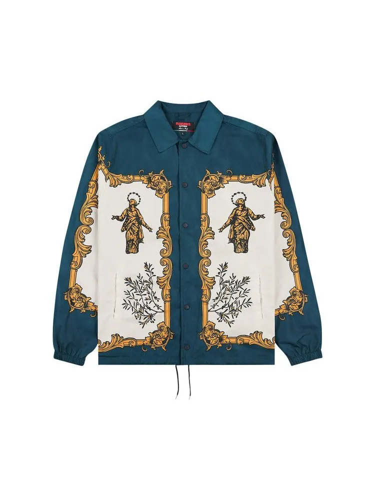 Куртка Pleasures Lorenzo Coach Jacket — изображение 1 из 2, темный зеленый