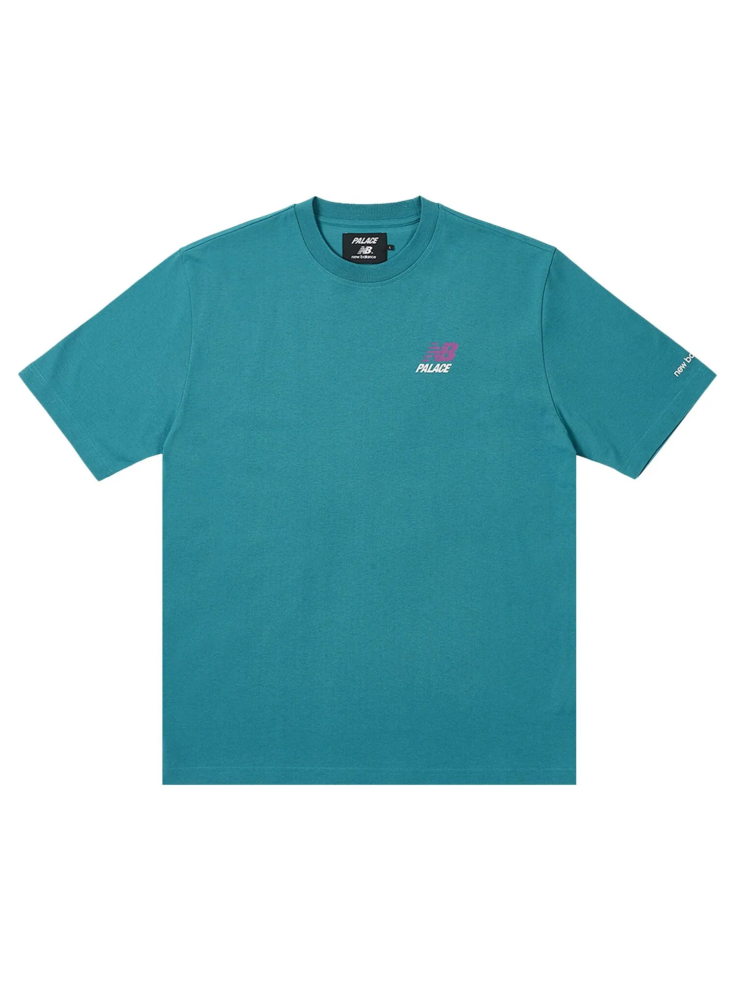 Темно-бирюзовая футболка Palace x New Balance с логотипом — изображение 1 из 2