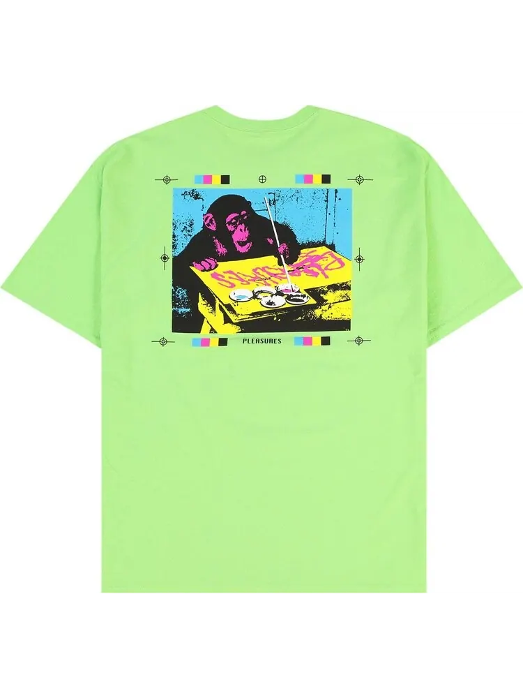 Футболка Pleasures CMYK 'Lime' — изображение 2 из 2, зеленый