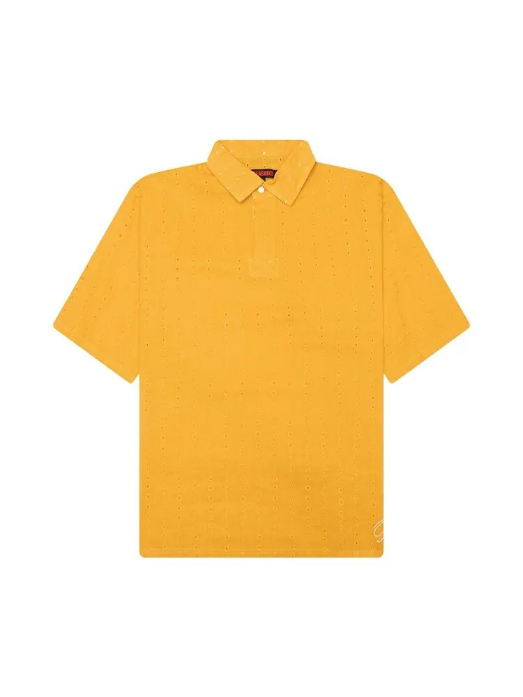 Поло Pleasures Clarity Woven Polo — изображение 1 из 2, желтый