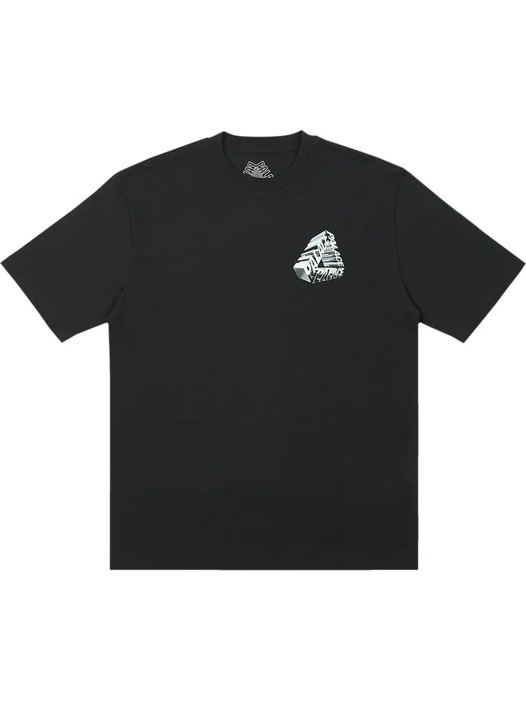 Футболка Palace Tri-Chrome T-Shirt 'Black' — изображение 1 из 2, черный