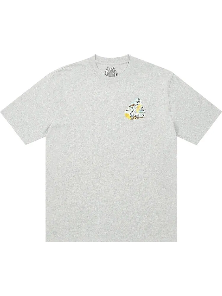 Футболка Palace Tri-Chrome T-Shirt 'Grey Marl' — изображение 1 из 2, серый