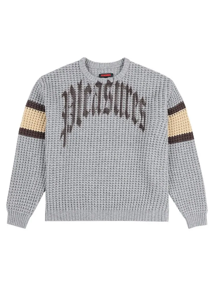 Свитер Pleasures Twitch Chunky Knit Sweater — изображение 1 из 2, серый