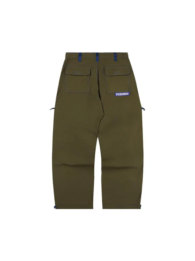 Брюки Pleasures Public Utility Pants — изображение 2 из 2, оливковый