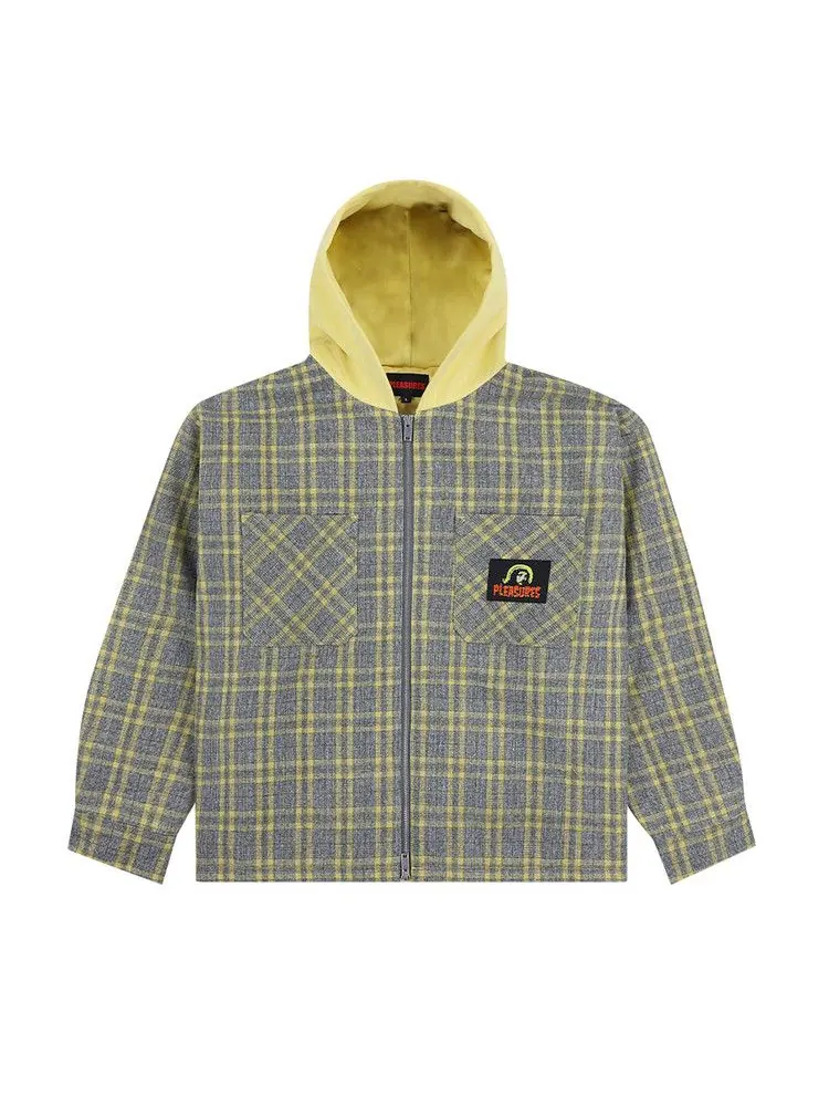 Толстовка Pleasures Wolf Hooded Overshirt — изображение 1 из 2, серый