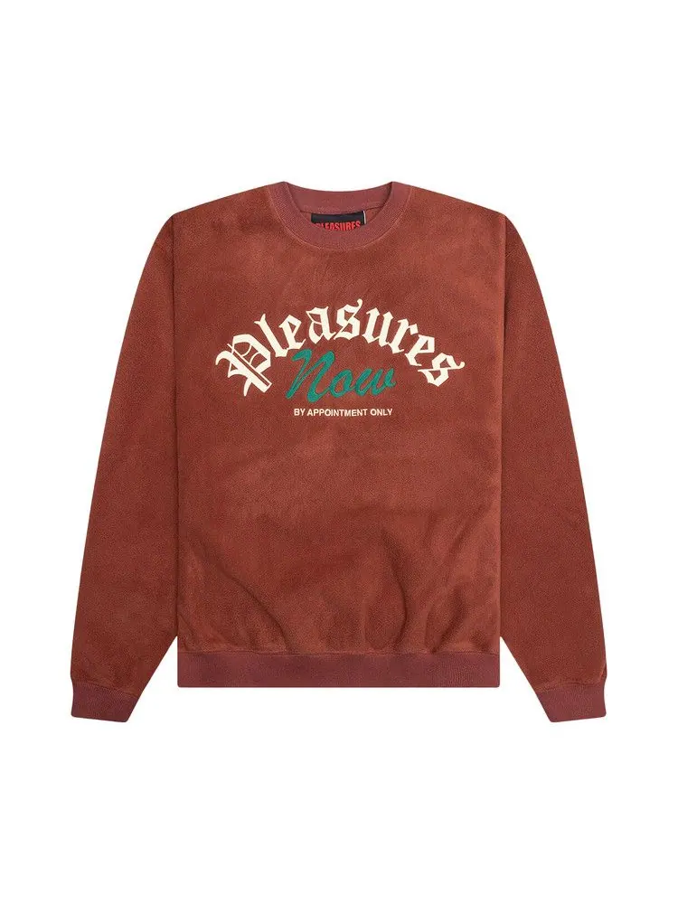 Свитер Pleasures Appointment Fleece Crewneck — изображение 1 из 2, коричневый