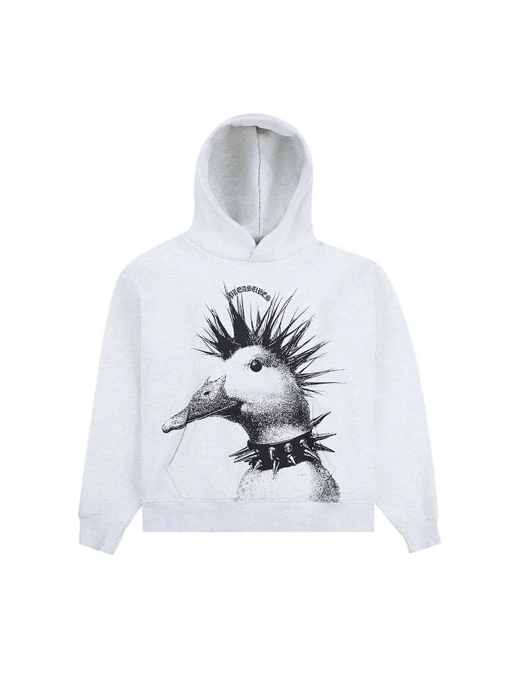 Худи Pleasures Punk Duck Hoodie Grey/Black — изображение 1 из 2, серый