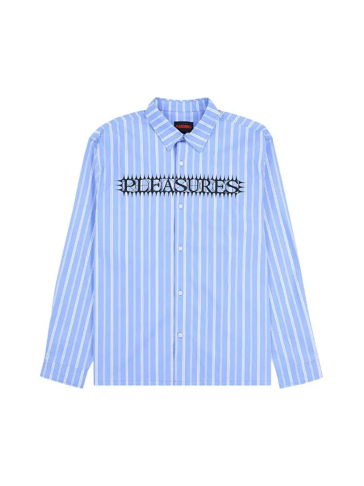 Рубашка Pleasures Fetch Long-Sleeve Shirt — изображение 1 из 2, синий
