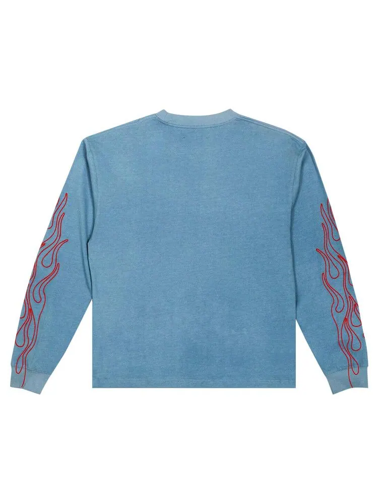 Лонгслив Pleasures Fiery Heavyweight Long-Sleeve — изображение 2 из 2, серый