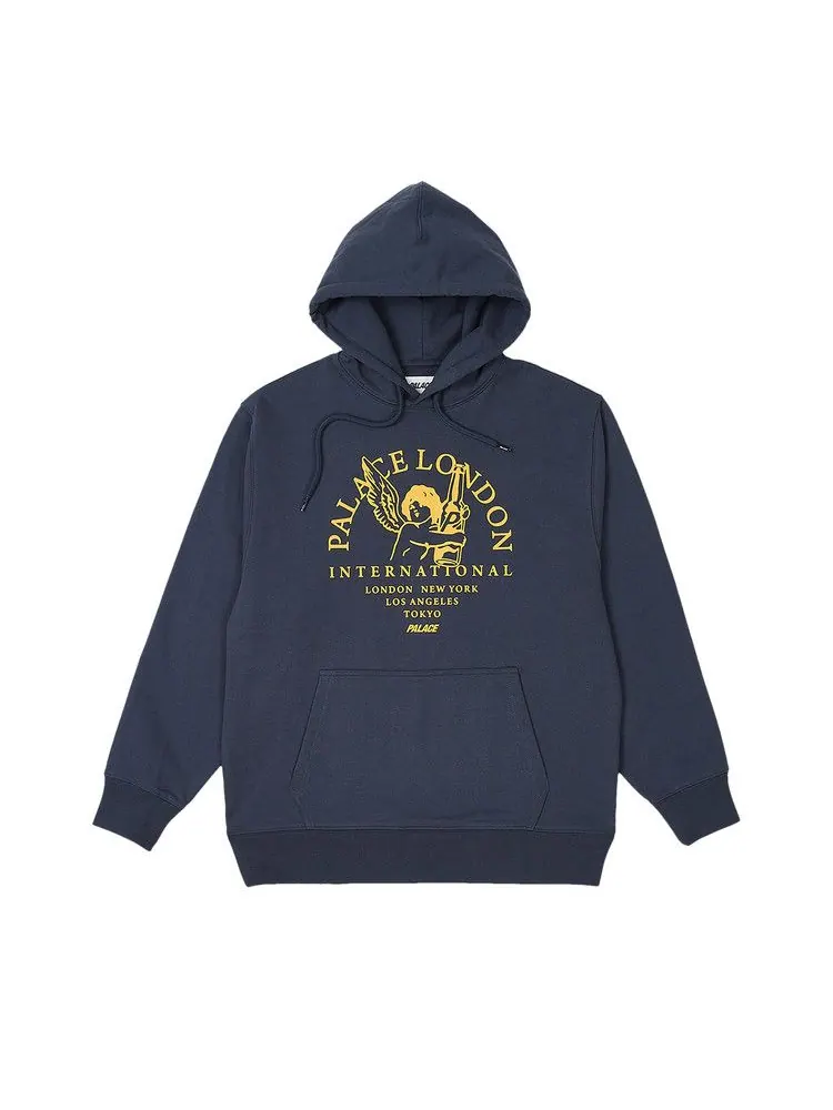 Толстовка Palace International Hood — изображение 1 из 1, темно-синий