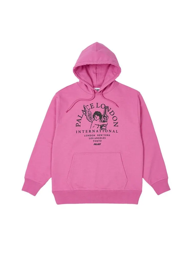 Худи Palace International Hood Shock Pink — изображение 1 из 1, розовый