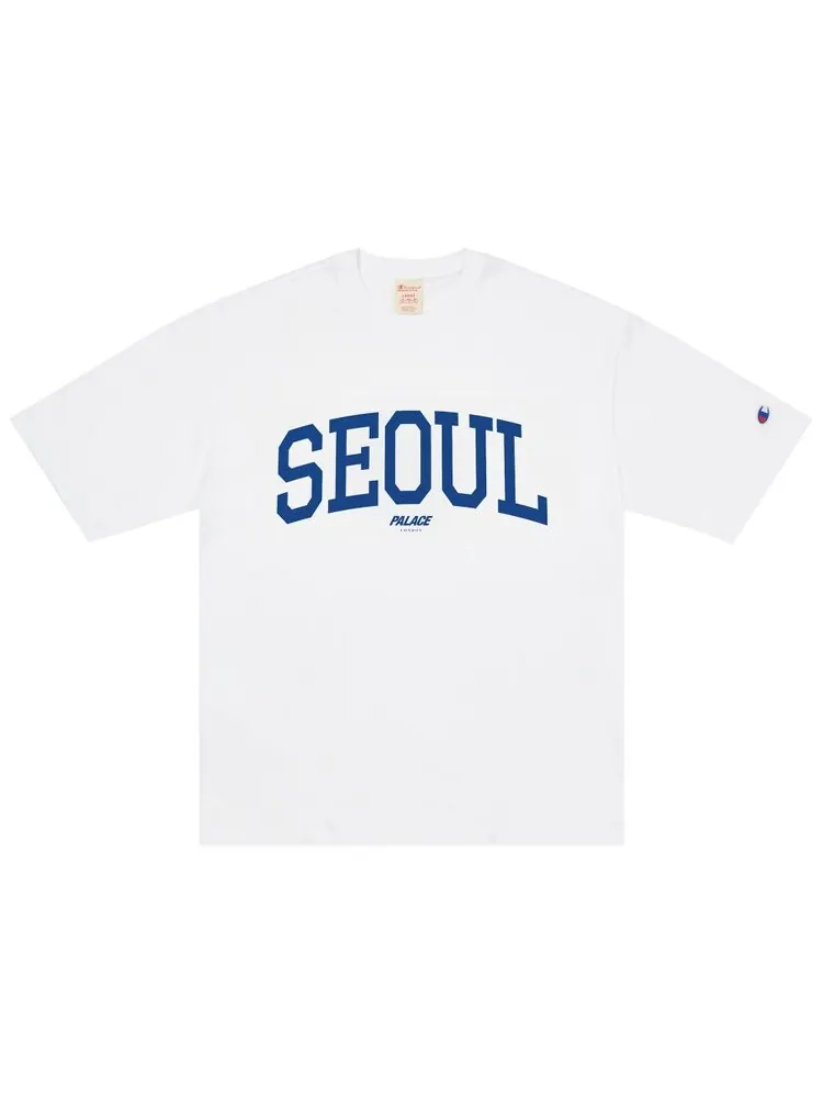 Футболка Palace Champion Shop T-Shirt Seoul — изображение 1 из 1, белый